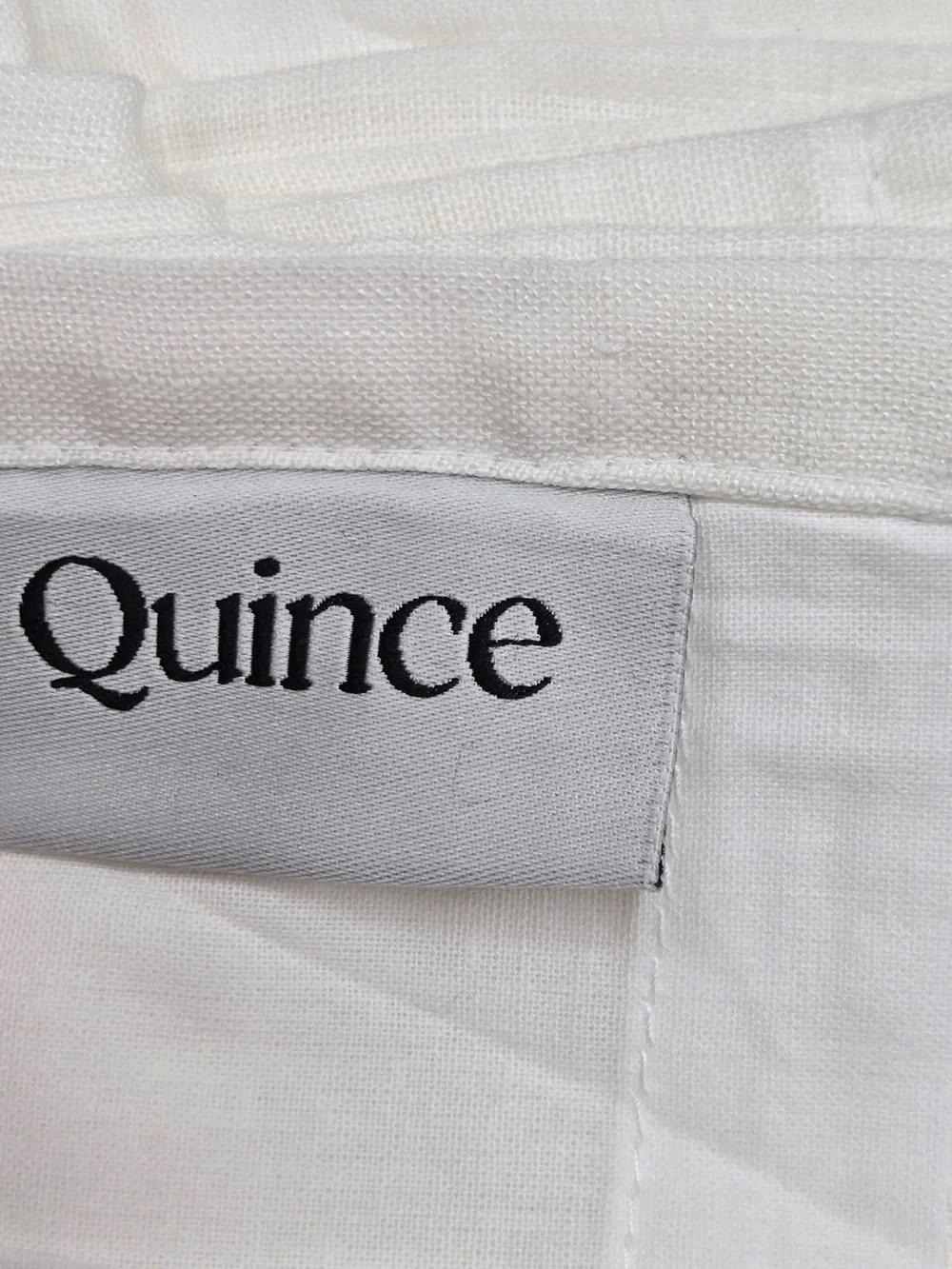 QUINCE Set Of 2 48x108 European Linen Curtains White 9529